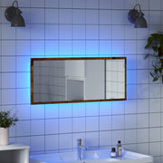 LED kupaonsko ogledalo staro drvo 100x8,5x37 cm