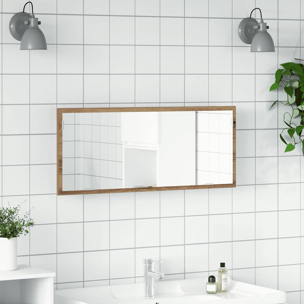 LED kupaonsko ogledalo Artisan hrast 100x8,5x37 cm