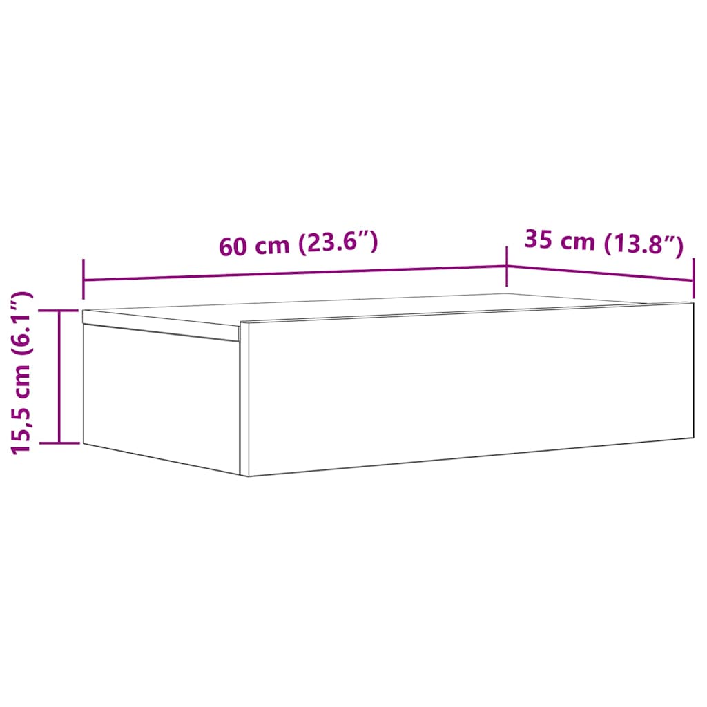 TV ormarić s LED svjetlima Artisan hrast 60x35x15,5 cm