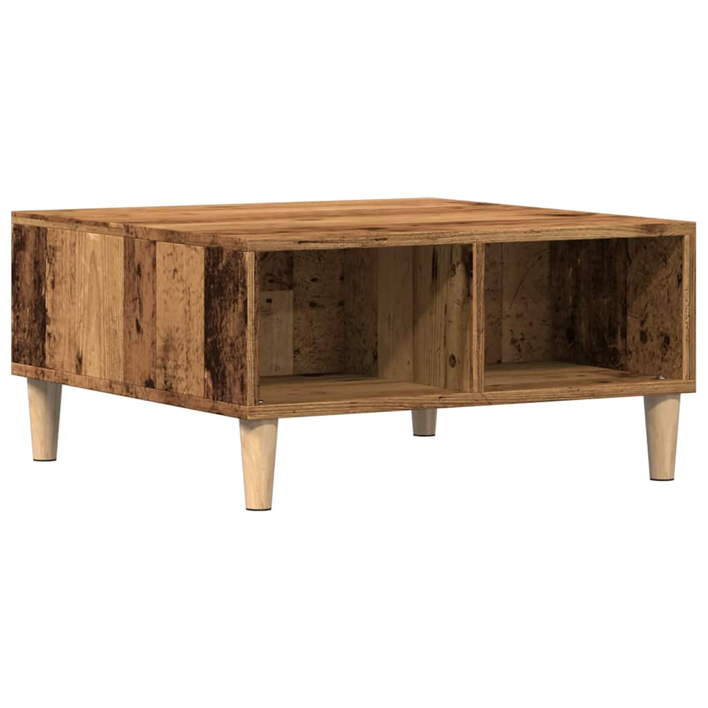 Stol za kavu staro drvo 60x60x30 cm konstruiranog drva