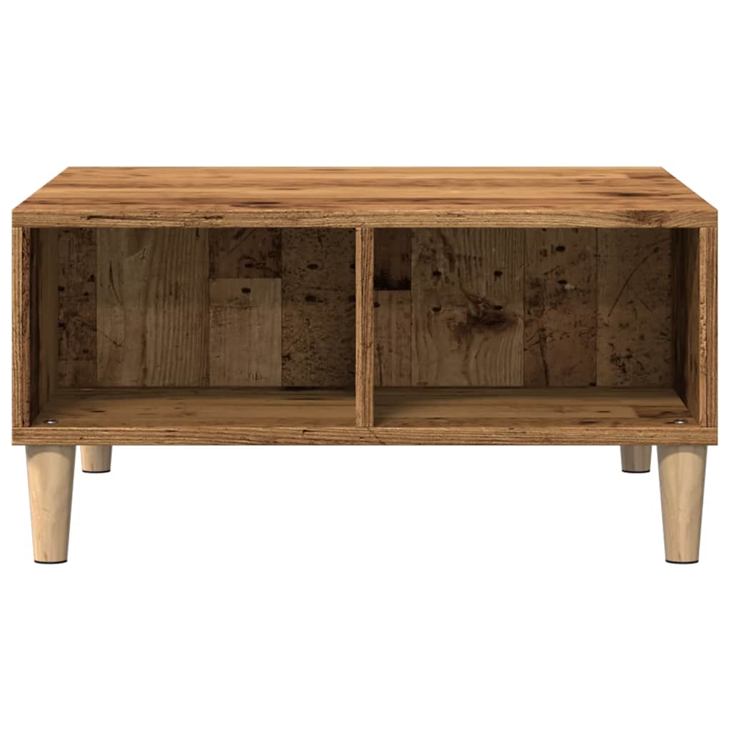 Stol za kavu staro drvo 60x60x30 cm konstruiranog drva