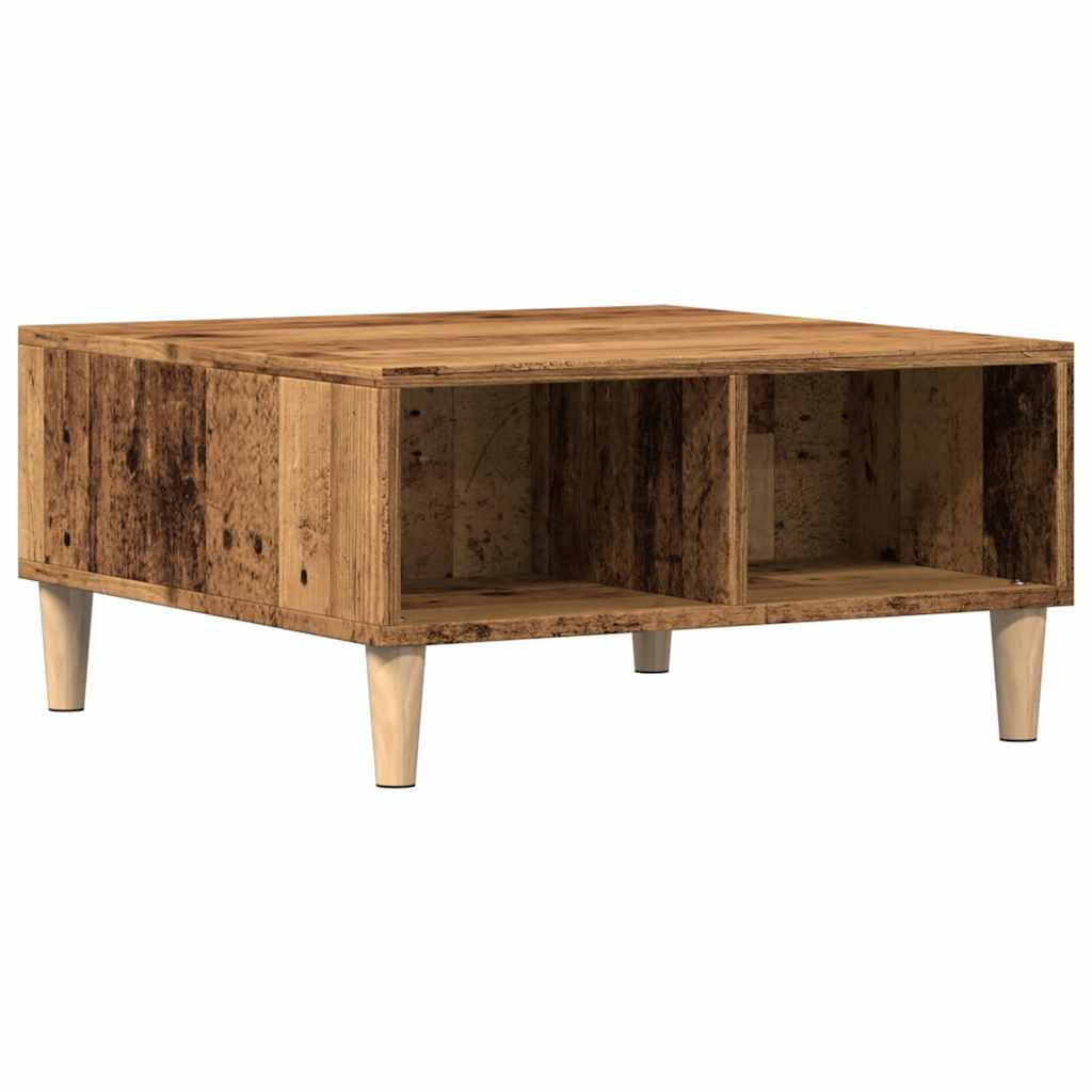 Stol za kavu staro drvo 60x60x30 cm konstruiranog drva