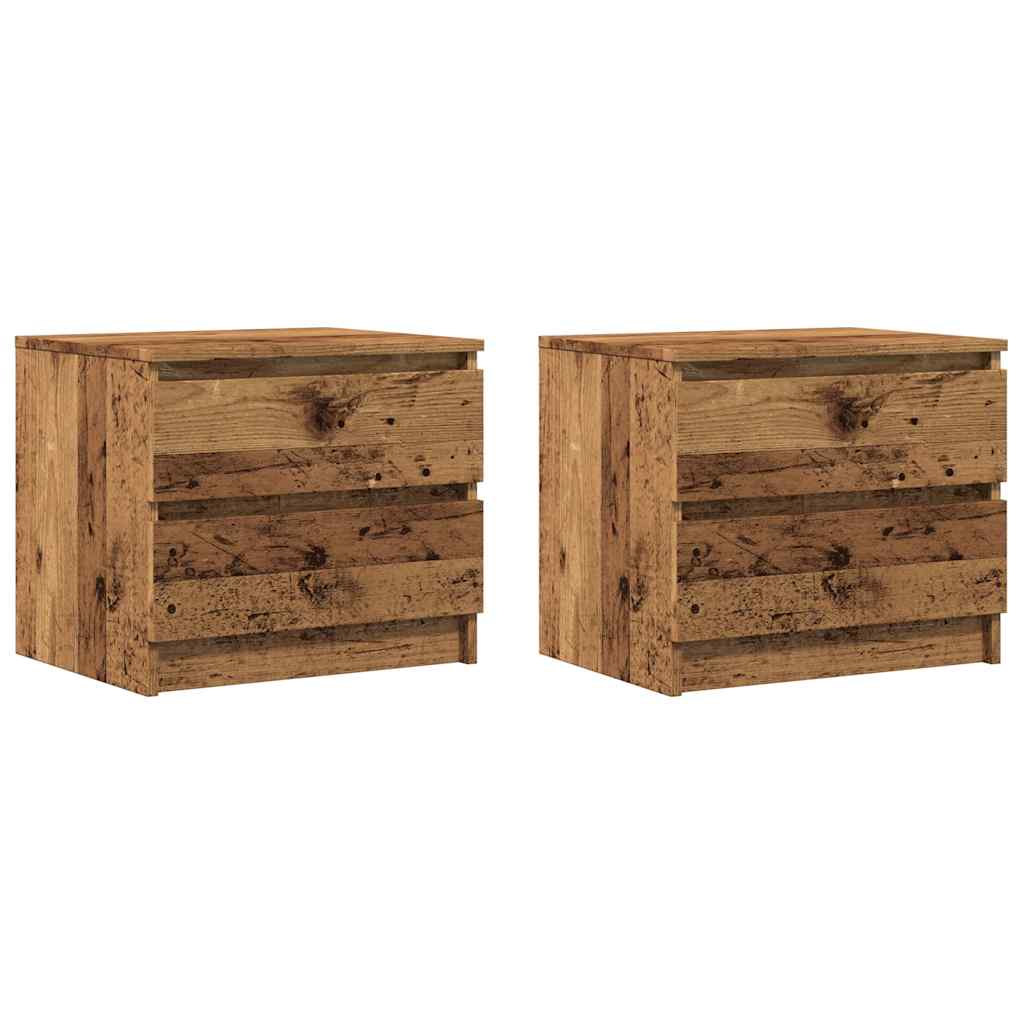 Noćni ormarići 2 kom staro drvo 50x40x43,5 cm konstruirano drvo