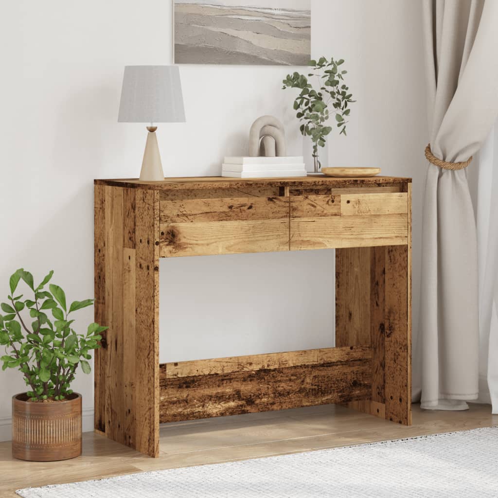 Konzolni stol boja starog drva 89x41x76,5 cm konstruirano drvo