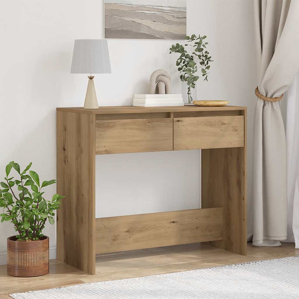 Konzolni stol boja hrasta 89 x 41 x 76,5 cm konstruirano drvo