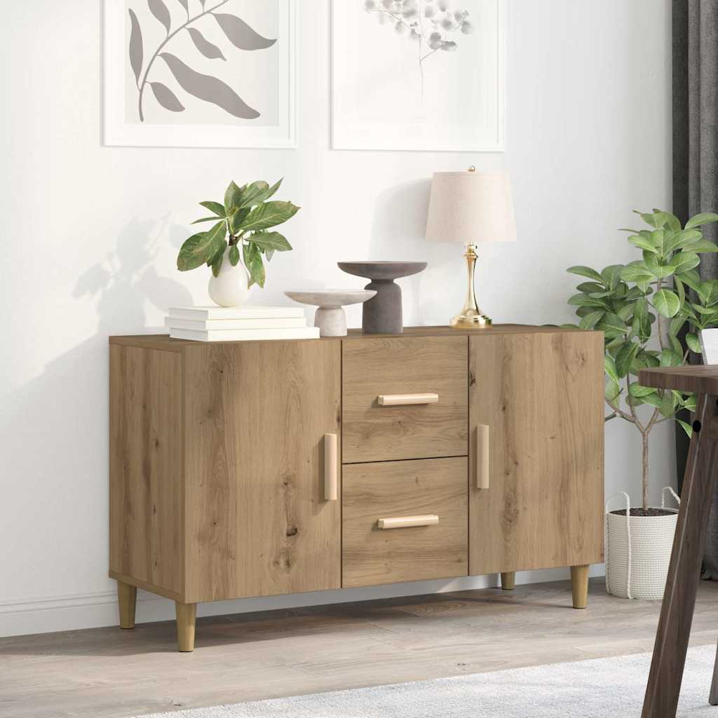 Komoda boja hrasta artisan 100 x 36 x 60 cm konstruiranog drva