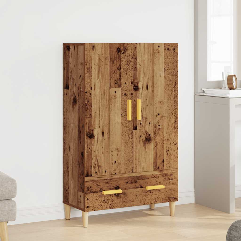 Visoka ploča staro drvo 70x31x115 cm konstruirano drvo
