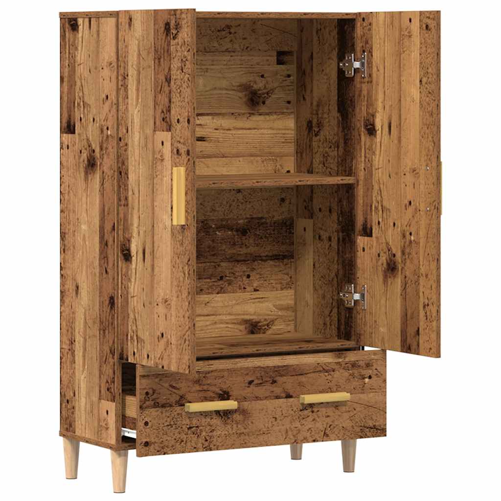 Visoka ploča staro drvo 70x31x115 cm konstruirano drvo