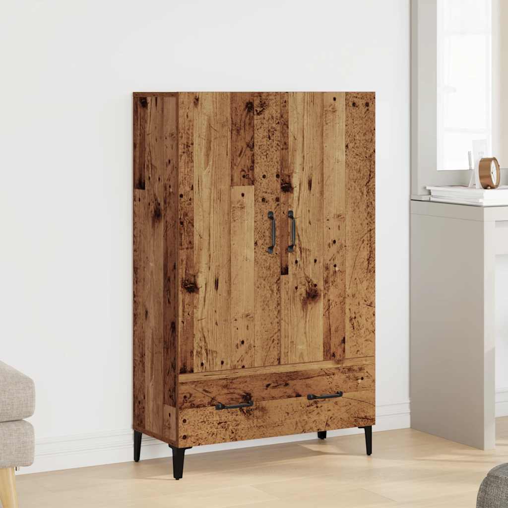 Visoka ploča staro drvo 70x31x115 cm konstruirano drvo