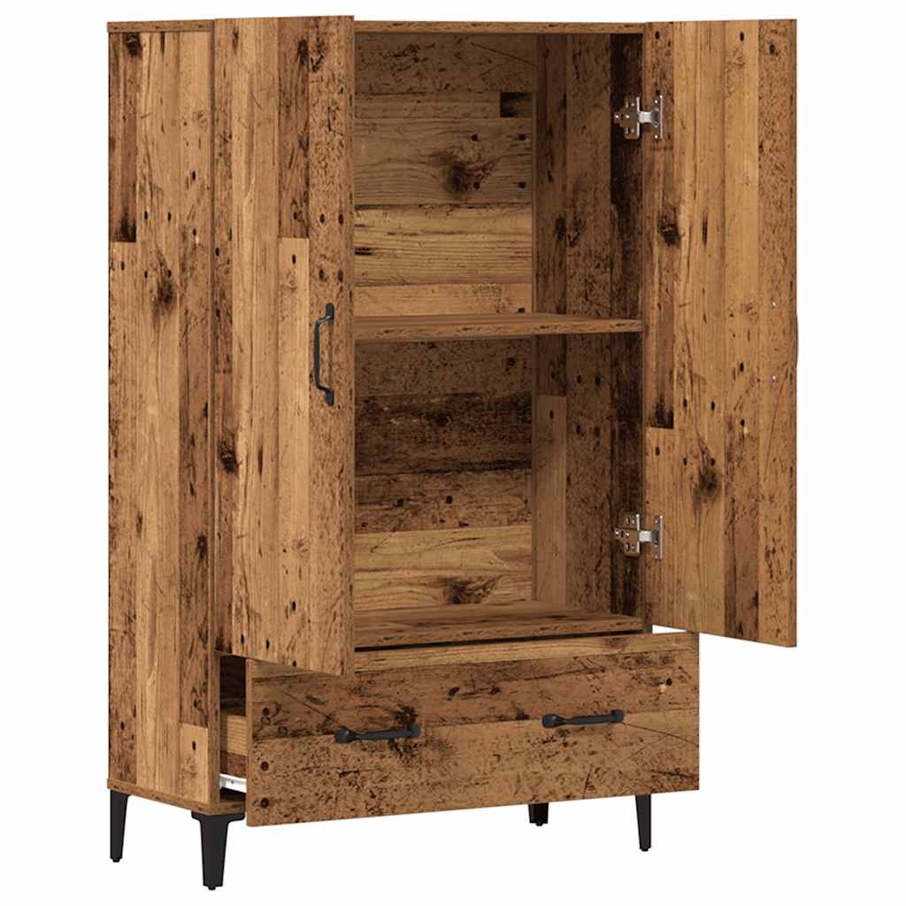Visoka ploča staro drvo 70x31x115 cm konstruirano drvo