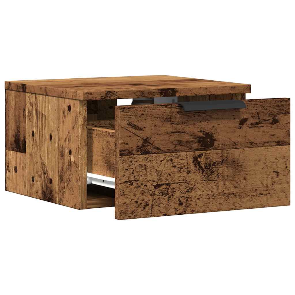 Zidni noćni ormarići 2 kom Staro drvo 34x30x20 cm
