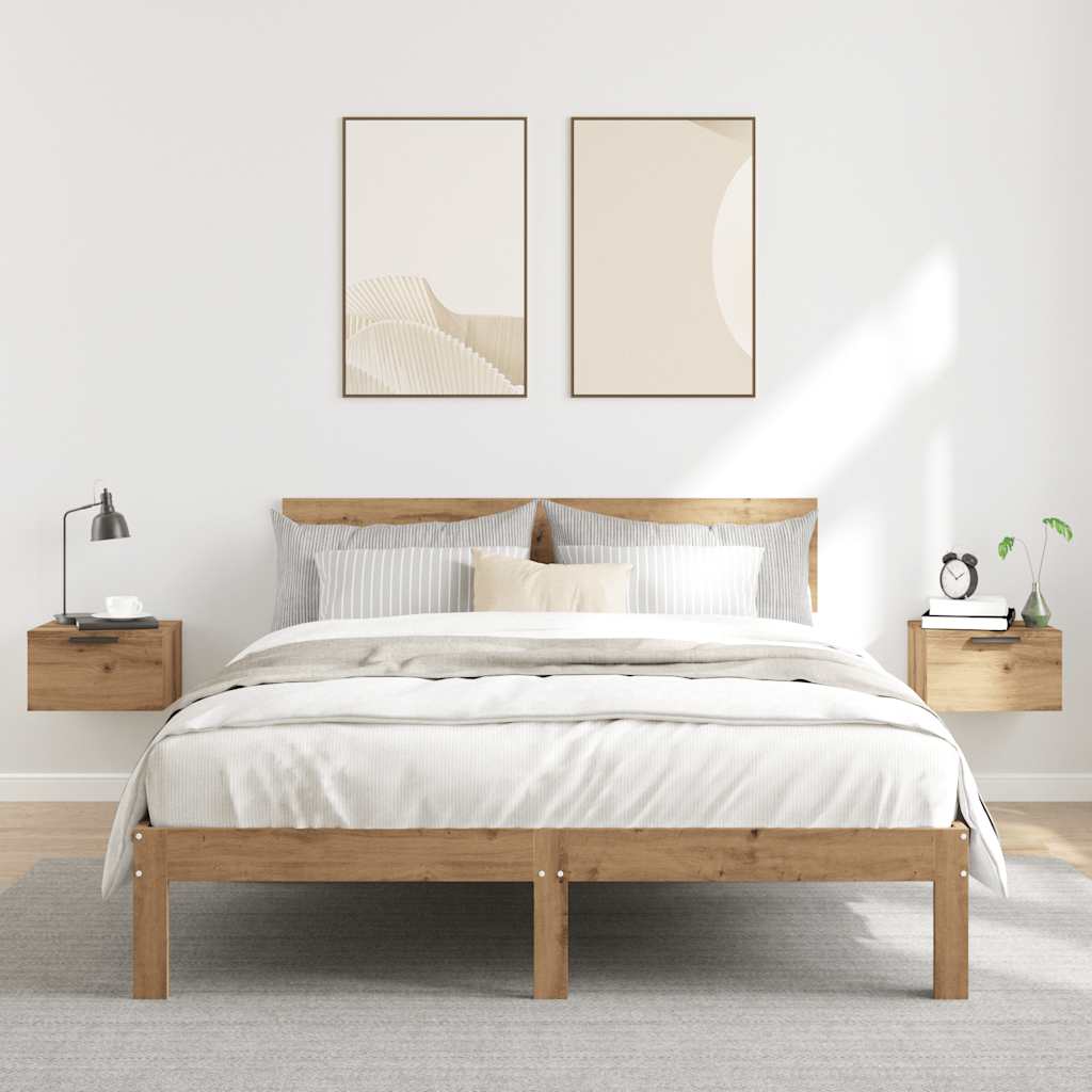 Zidni noćni ormarići 2 kom boja hrasta artisan 34x30x20 cm