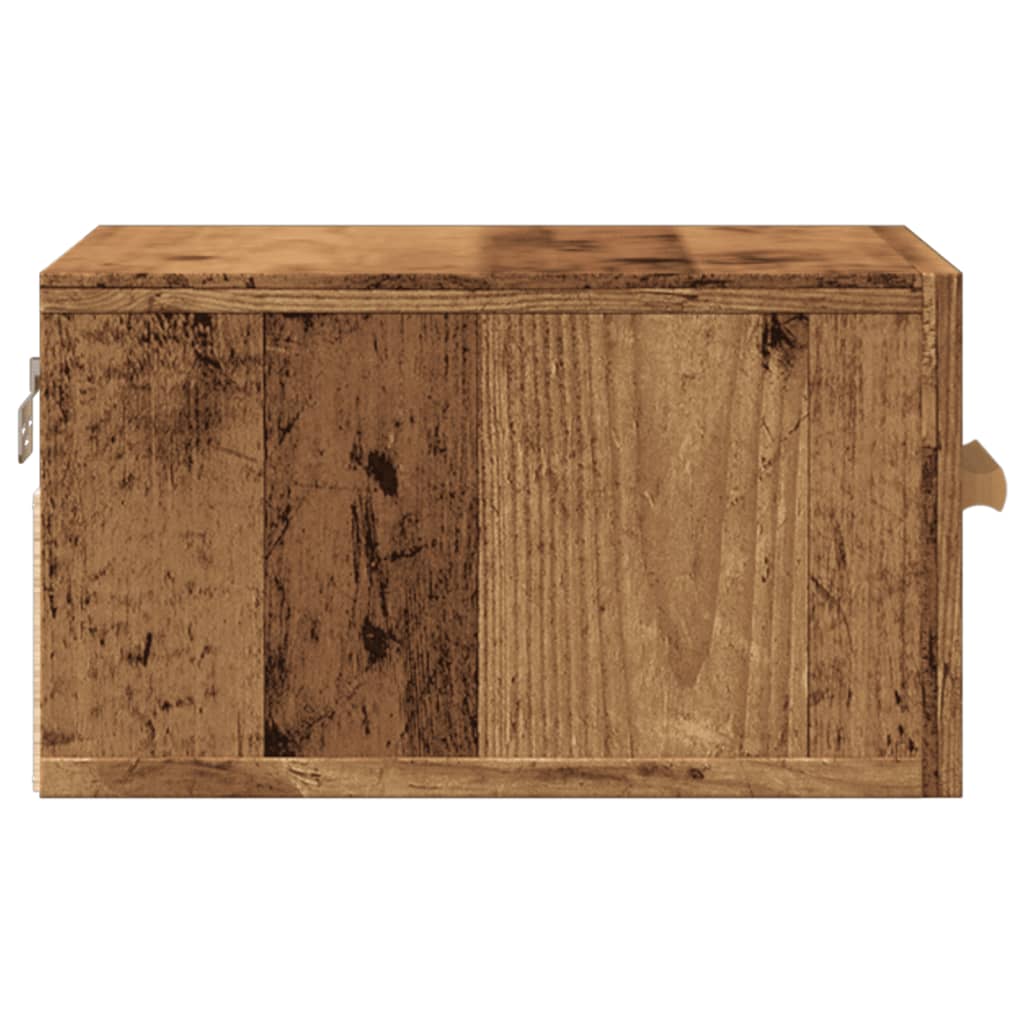 Zidni noćni ormarić boja staro drvo 35 x 35 x 20 cm