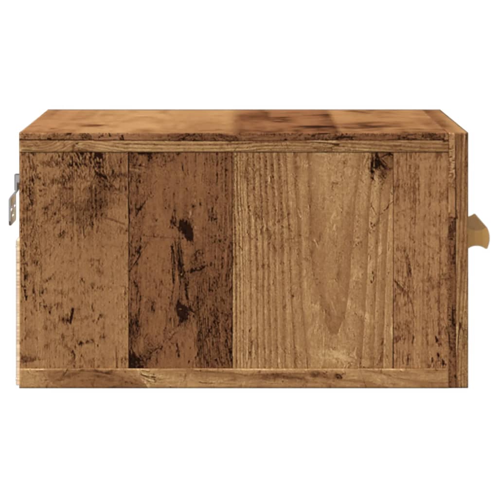 Zidni noćni ormarići 2 kom boja staro drvo 35 x 35 x 20 cm