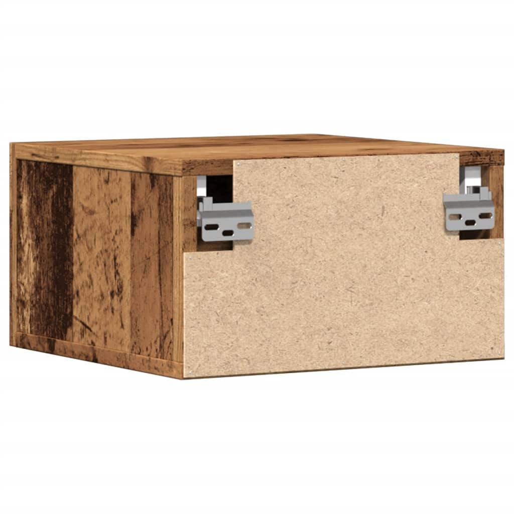 Zidni noćni ormarići 2 kom boja staro drvo 35 x 35 x 20 cm