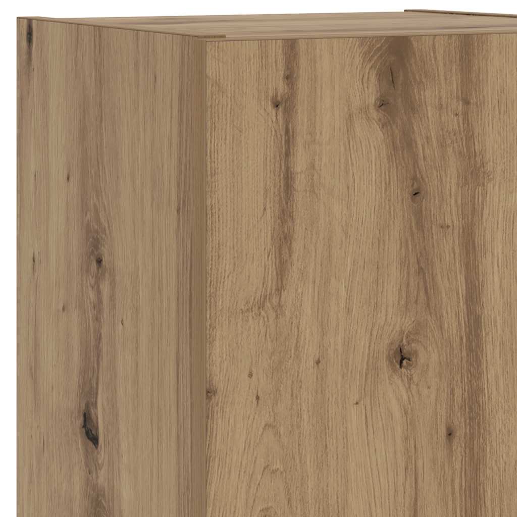 TV ormarić s LED svjetlima boja hrasta artisan 30,5x30x102 cm
