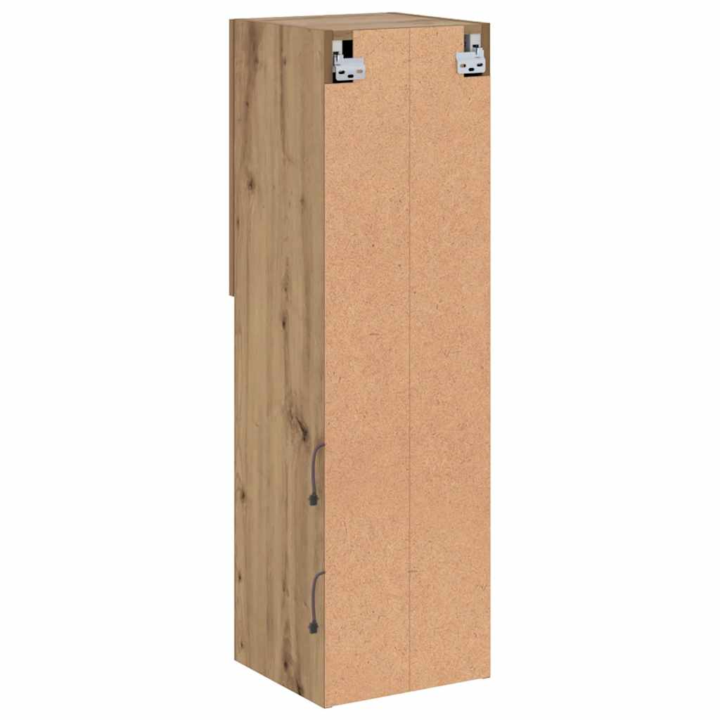 TV ormarić s LED svjetlima boja hrasta artisan 30,5x30x102 cm