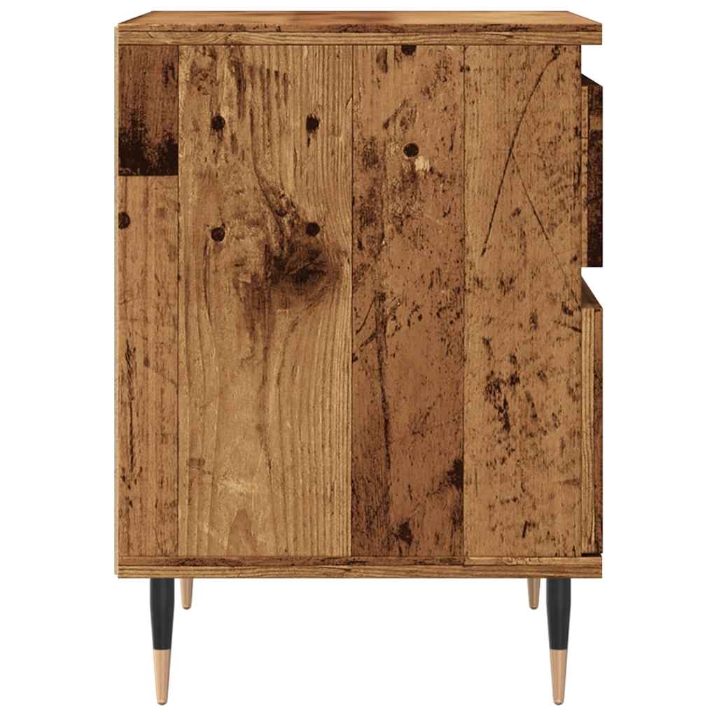Noćni ormarići 2 kom Staro drvo 40x35x50 cm Konstruirano drvo