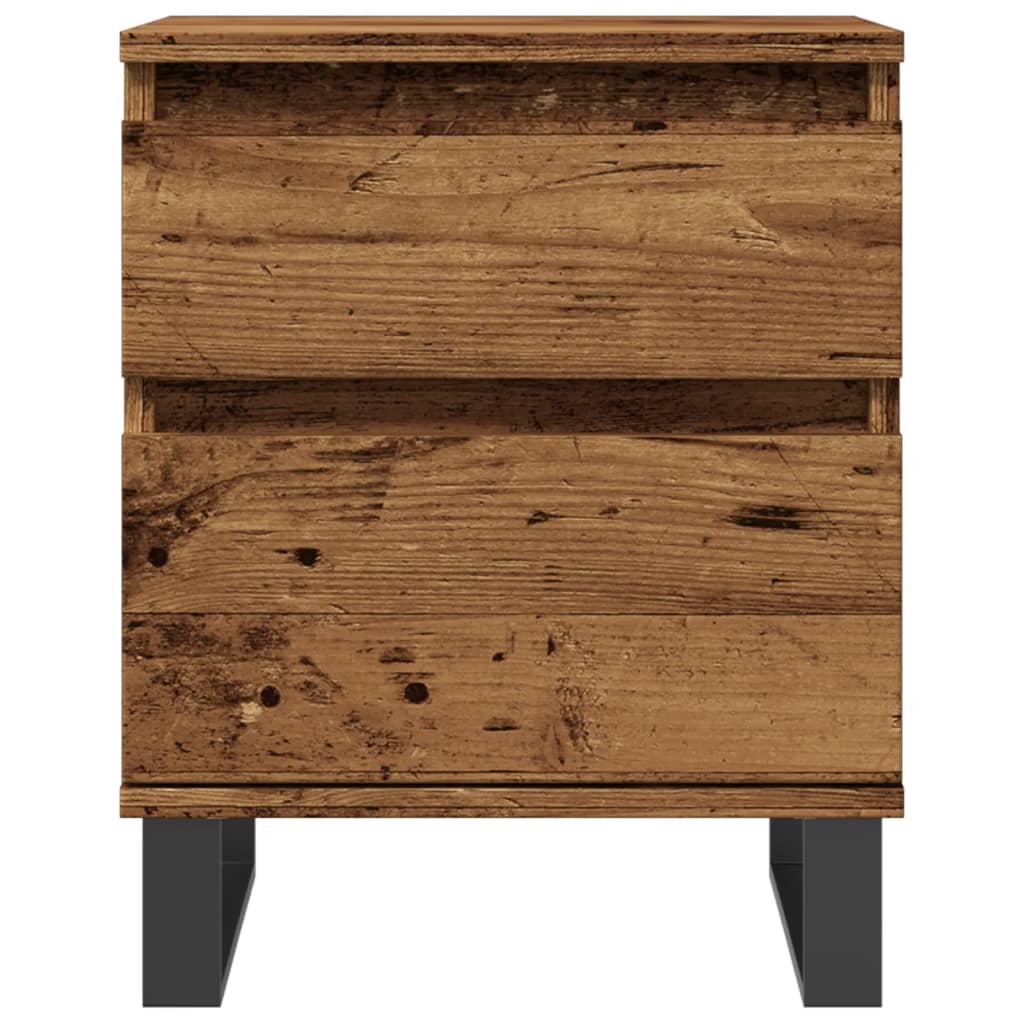 Noćni ormarić boja staro drvo 40x35x50 cm konstruiranog drva