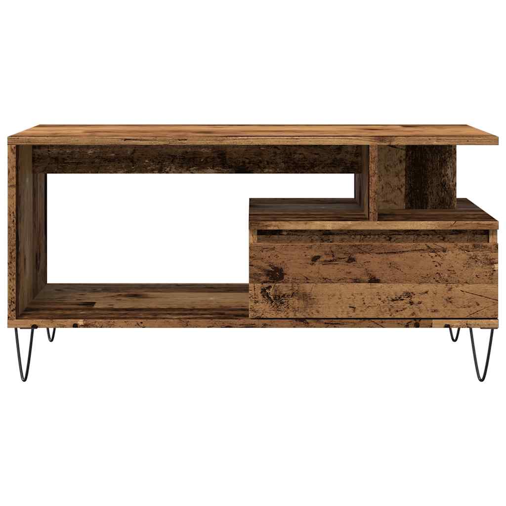 Stolić za kavu boja staro drvo 90x49x45 cm konstruiranog drva
