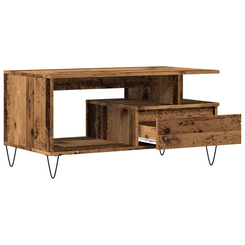 Stolić za kavu boja staro drvo 90x49x45 cm konstruiranog drva