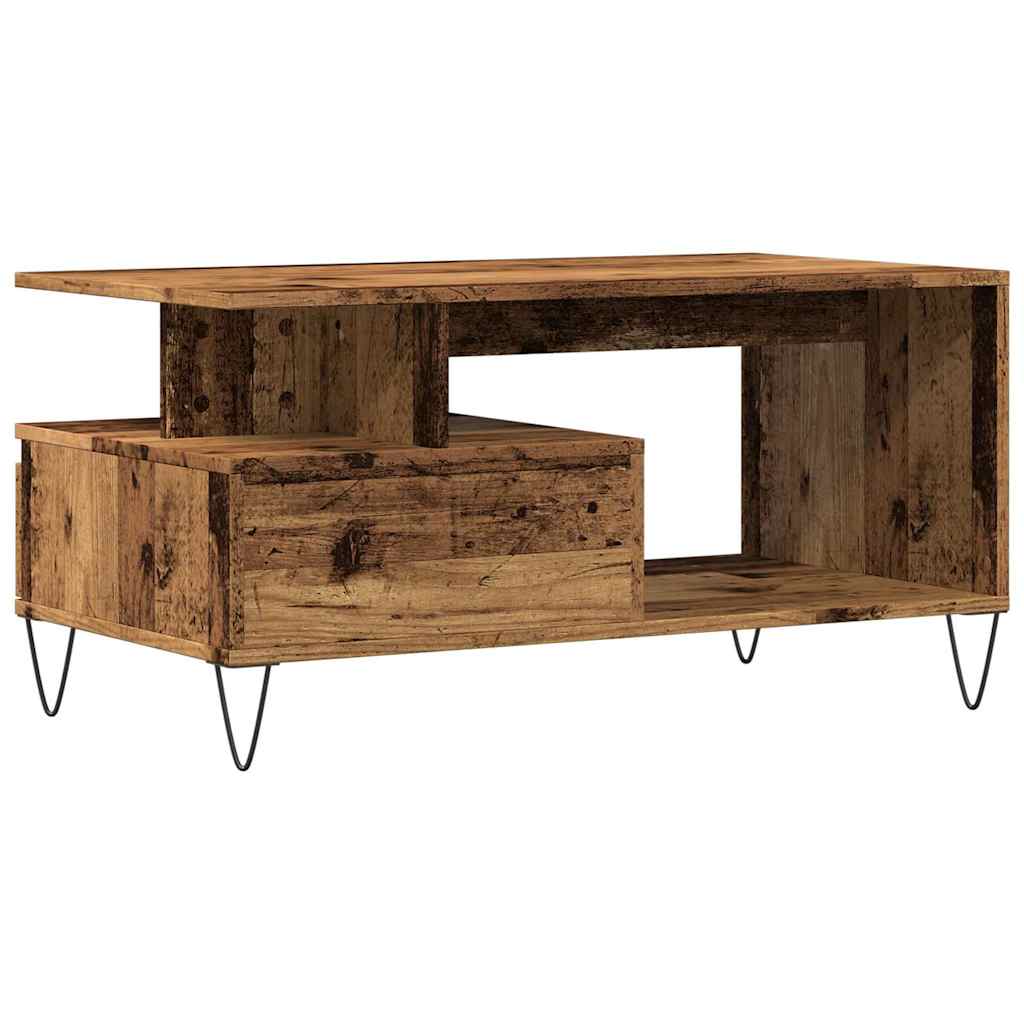 Stolić za kavu boja staro drvo 90x49x45 cm konstruiranog drva