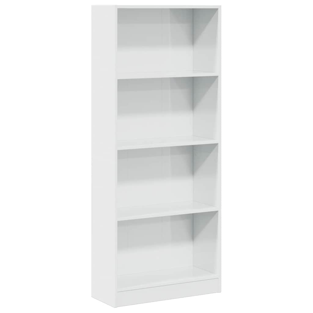 Regal za knjige sjajni bijeli 60x24x143 cm konstruirano drvo