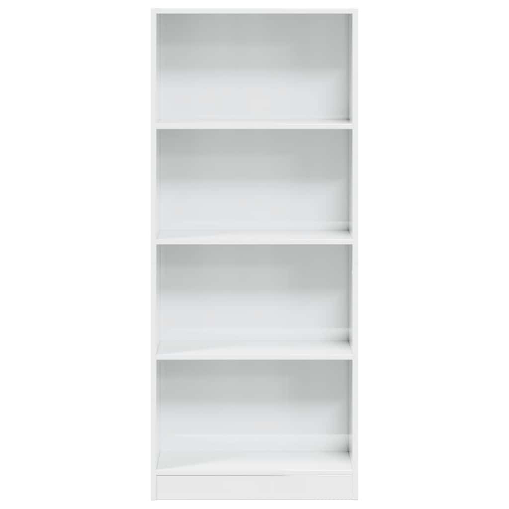 Regal za knjige sjajni bijeli 60x24x143 cm konstruirano drvo