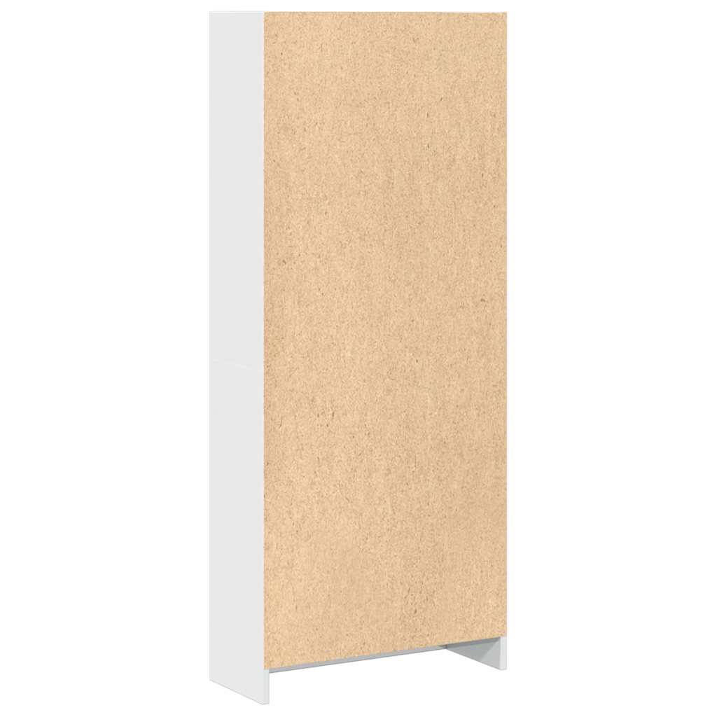 Regal za knjige sjajni bijeli 60x24x143 cm konstruirano drvo