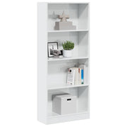 Regal za knjige sjajni bijeli 60x24x143 cm konstruirano drvo