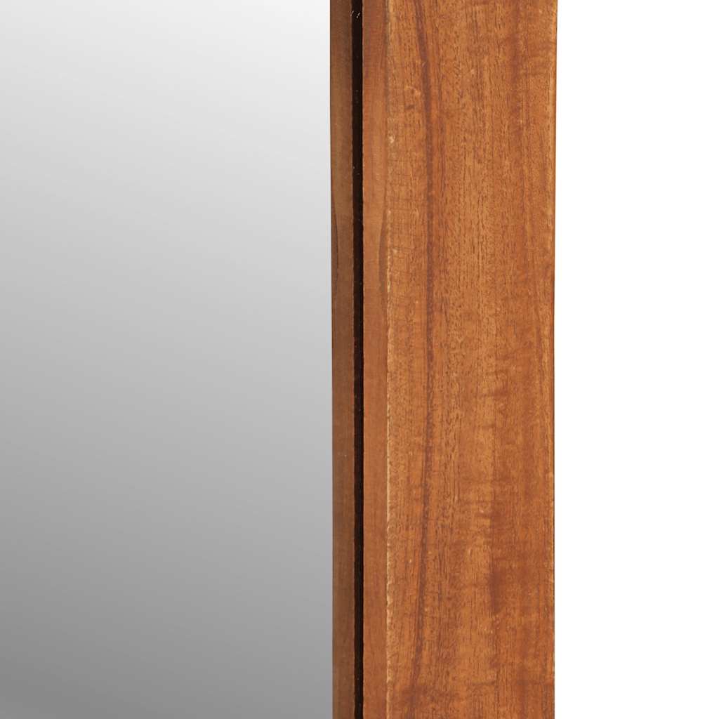Zidno ogledalo s ladicama 60x33x90 cm puno drvo bagrem