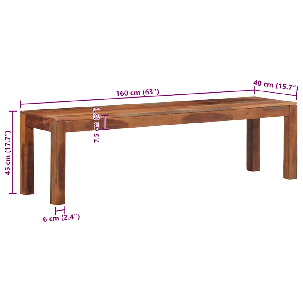 Klupa 160 cm puno drvo bagrem