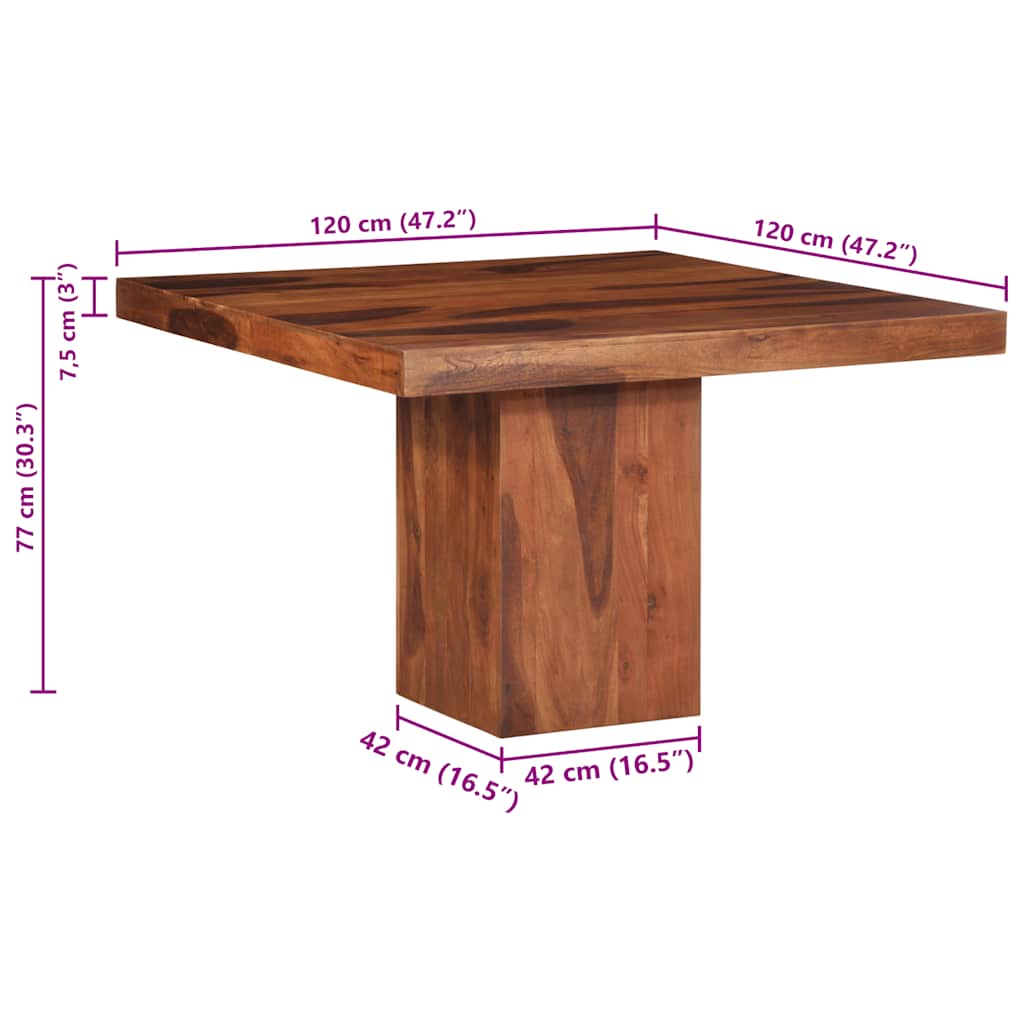 Blagovaonski stol 120x120x77 cm puno drvo bagrem