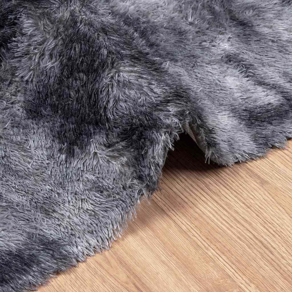 Čupavi tepih s visokim vlaknima NAVARRA tamnosiva 80x150 cm