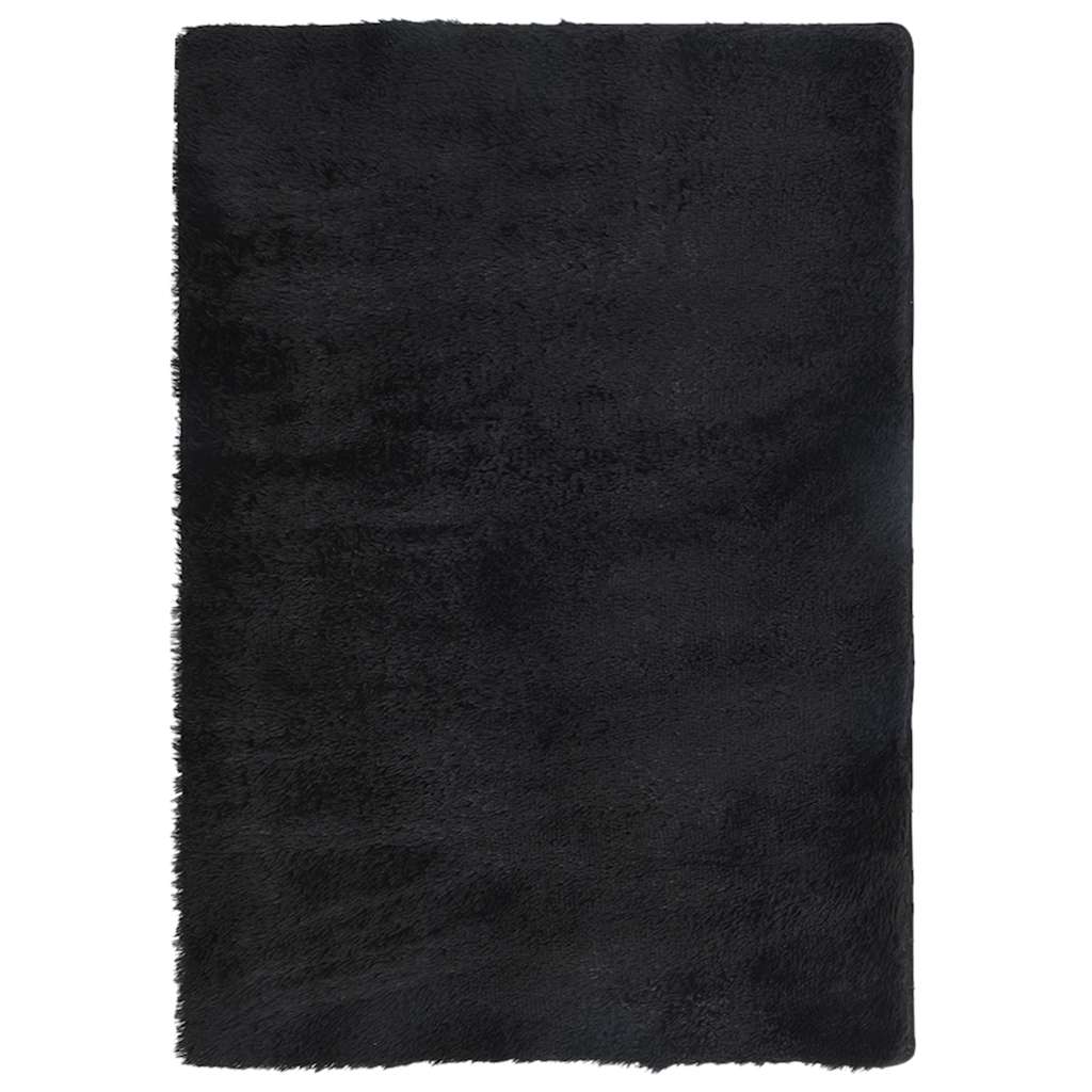 Čupavi tepih s visokim vlaknima NAVARRA crni 160x230 cm