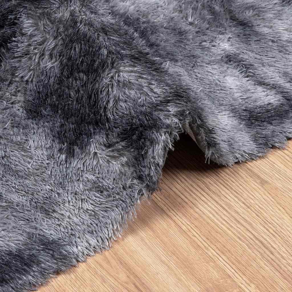 Čupavi tepih s visokim vlaknima NAVARRA tamnosiva 200x290 cm