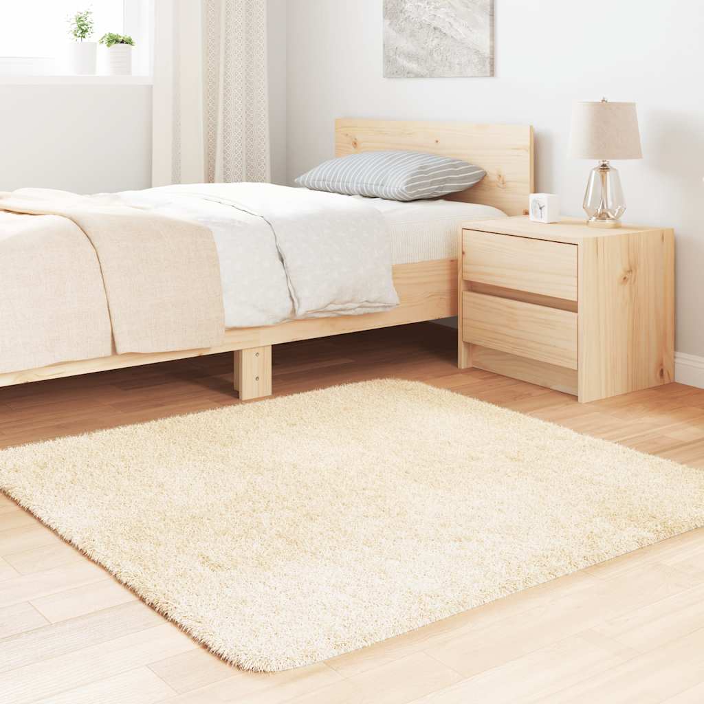 Čupavi tepih s visokim vlaknima NAVARRA krem 120x120 cm
