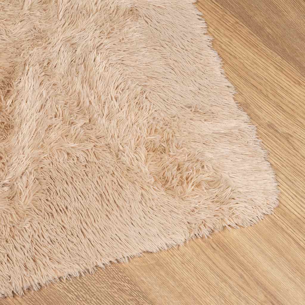 Čupavi tepih s visokim vlaknima NAVARRA bež 200x200cm poliester