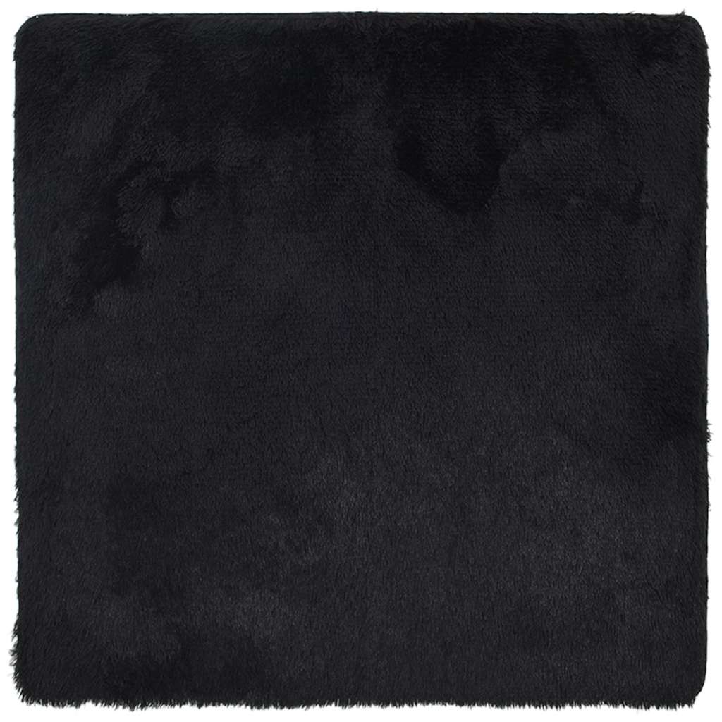 Čupavi tepih s visokim vlaknima NAVARRA crni 200x200 cm