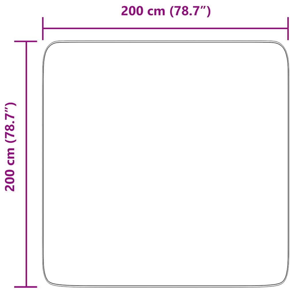 Čupavi tepih s visokim vlaknima NAVARRA 200x200 cm poliester