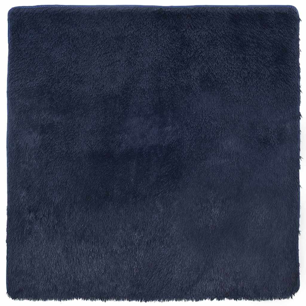 Čupavi tepih s visokim vlaknima NAVARRA tamnoplavi 200x200 cm