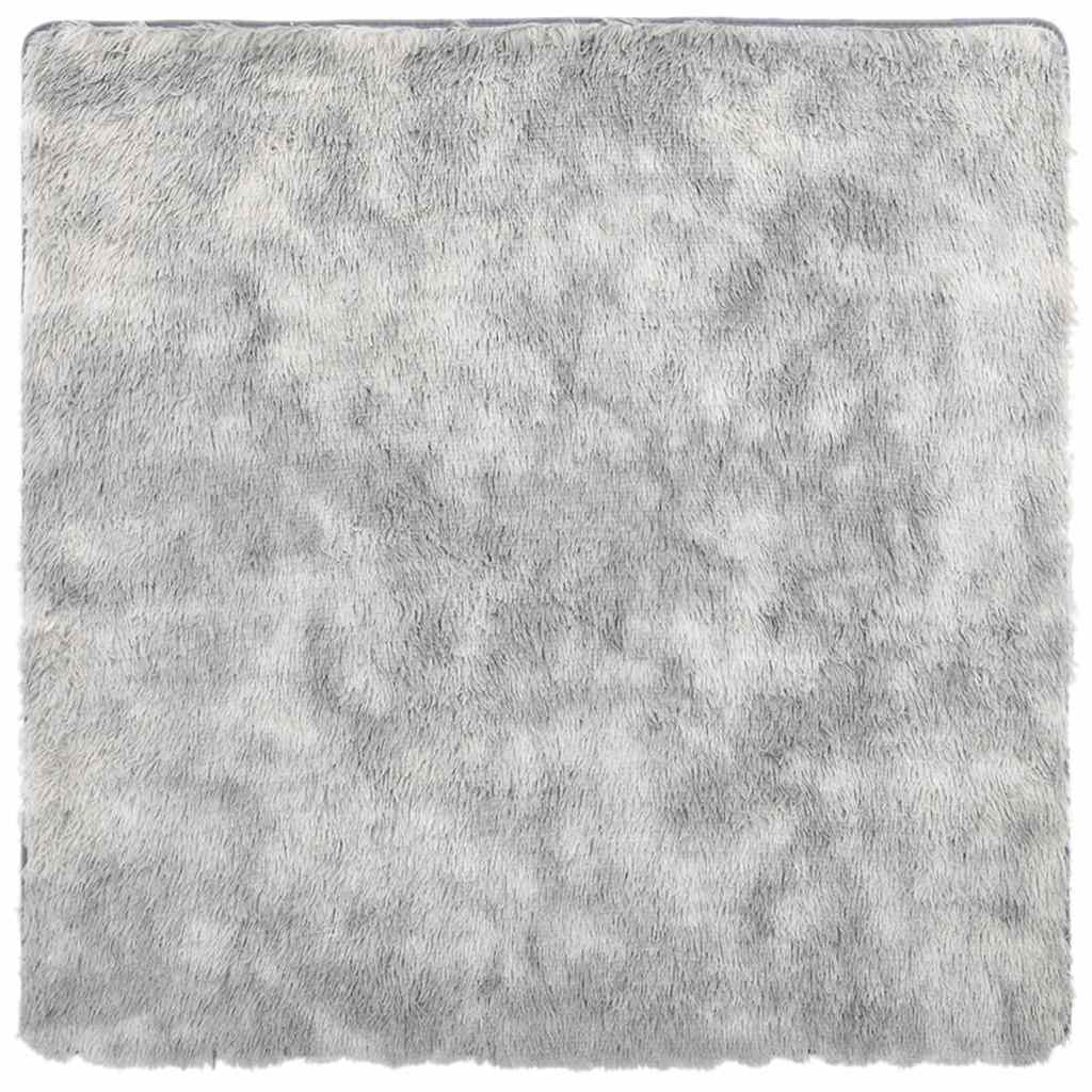 Čupavi tepih s visokim vlaknima NAVARRA srebrnosiva 200x200cm