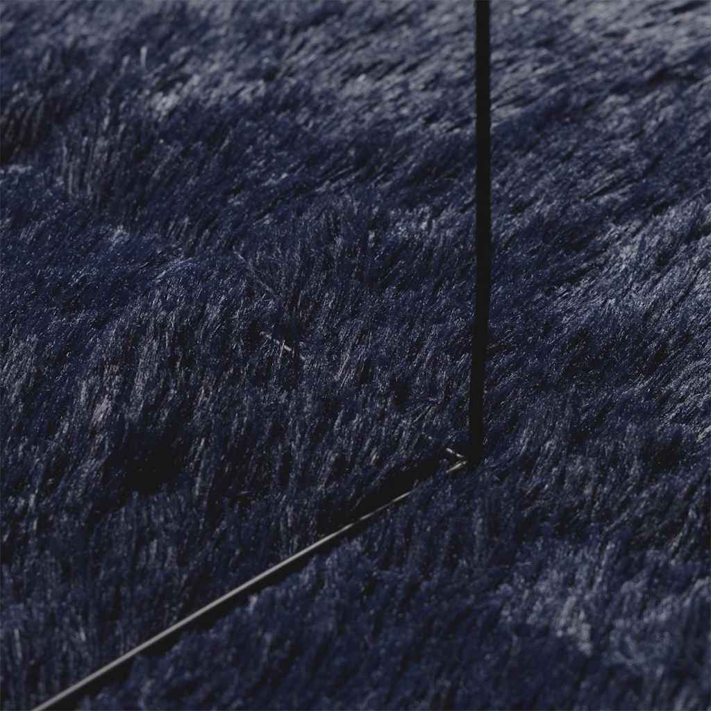 Čupavi tepih s visokim vlaknima NAVARRA tamnoplavi 240x240 cm