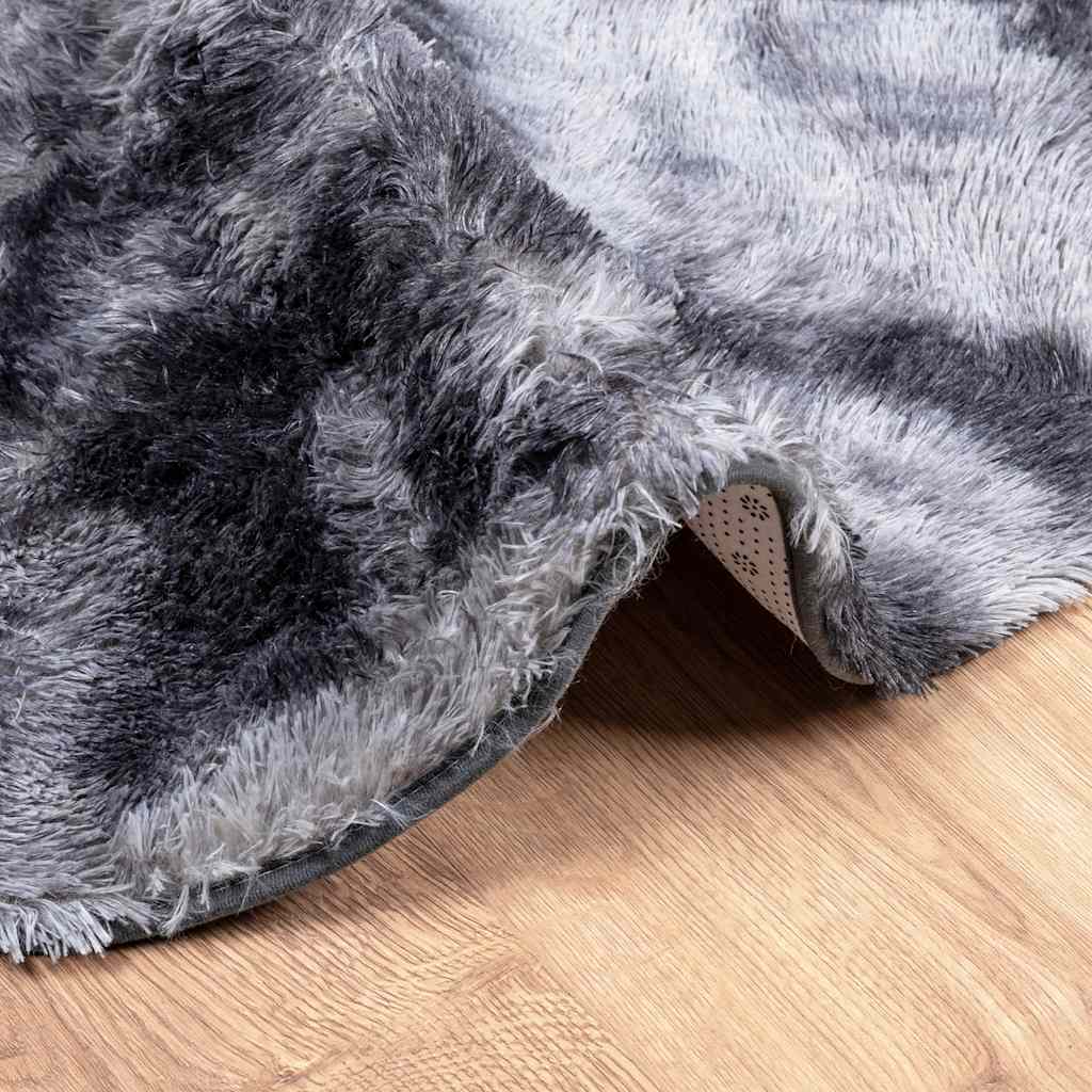 Čupavi tepih s visokim vlaknima NAVARRA tamnosiva 120x120 cm