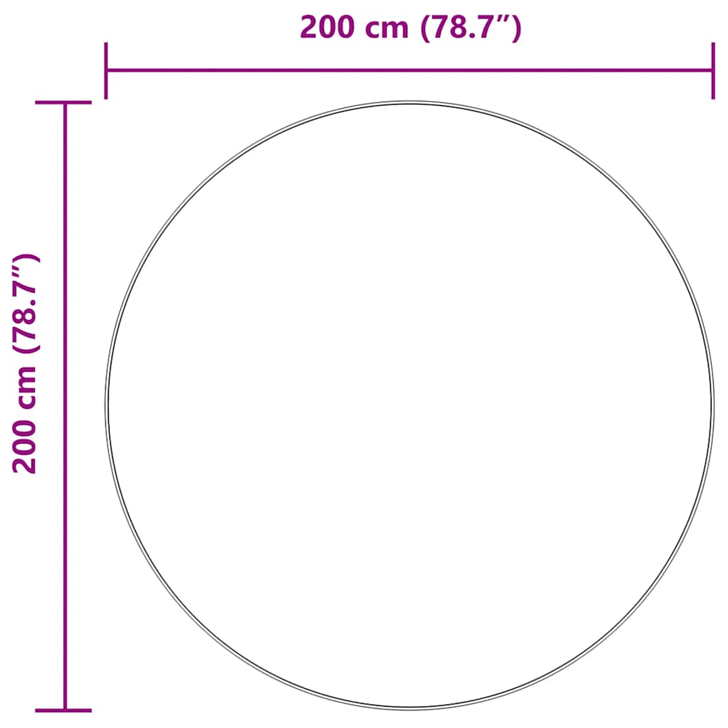 Čupavi tepih s visokim vlaknima NAVARRA crni 200x200 cm
