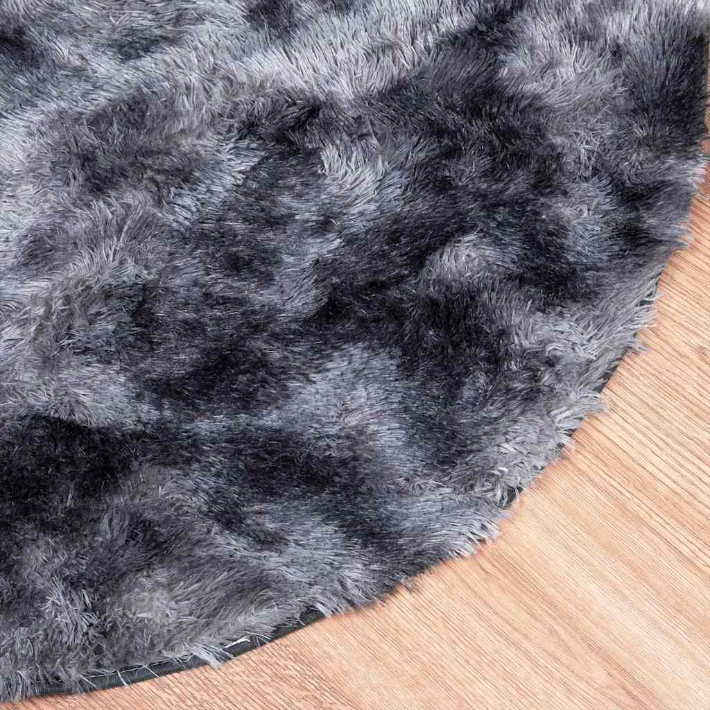 Čupavi tepih s visokim vlaknima NAVARRA tamnosiva 200x200 cm