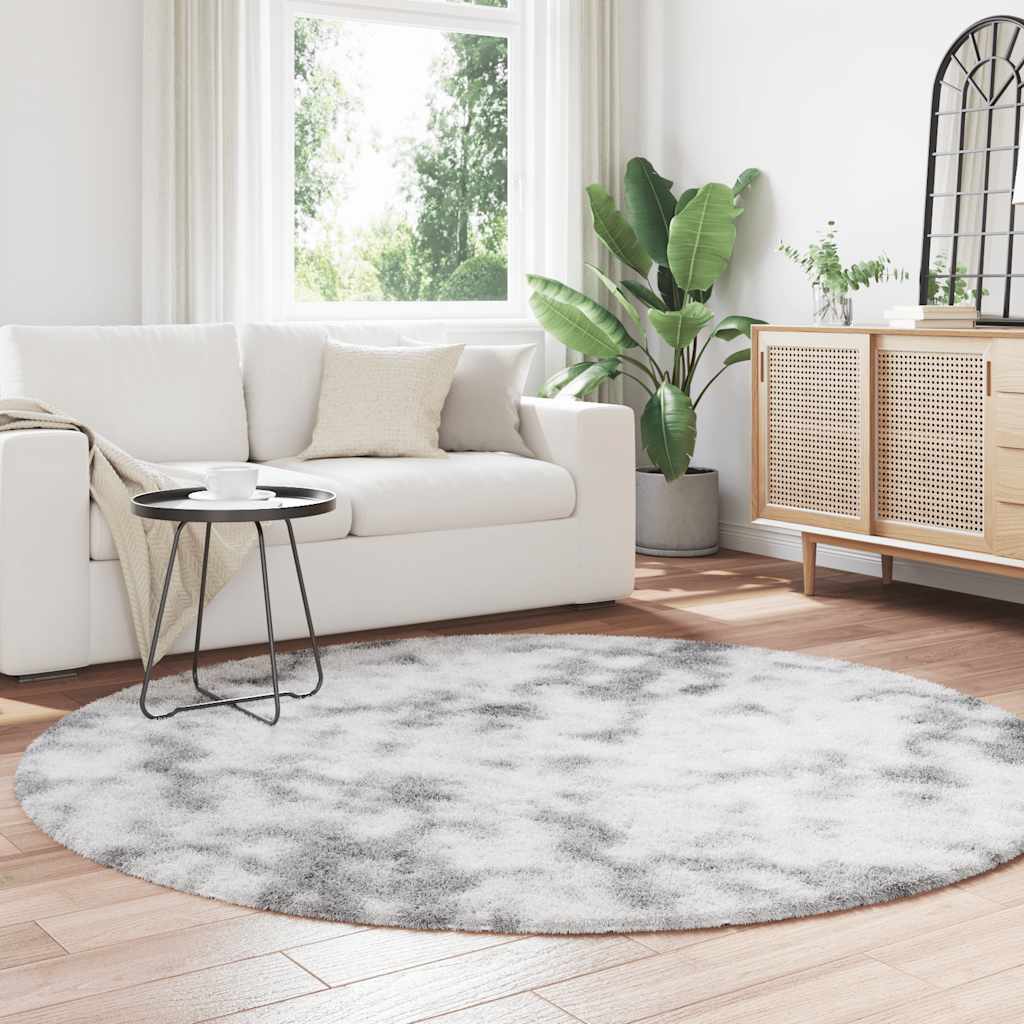 Čupavi tepih s visokim vlaknima NAVARRA srebrnosiva 200x200cm