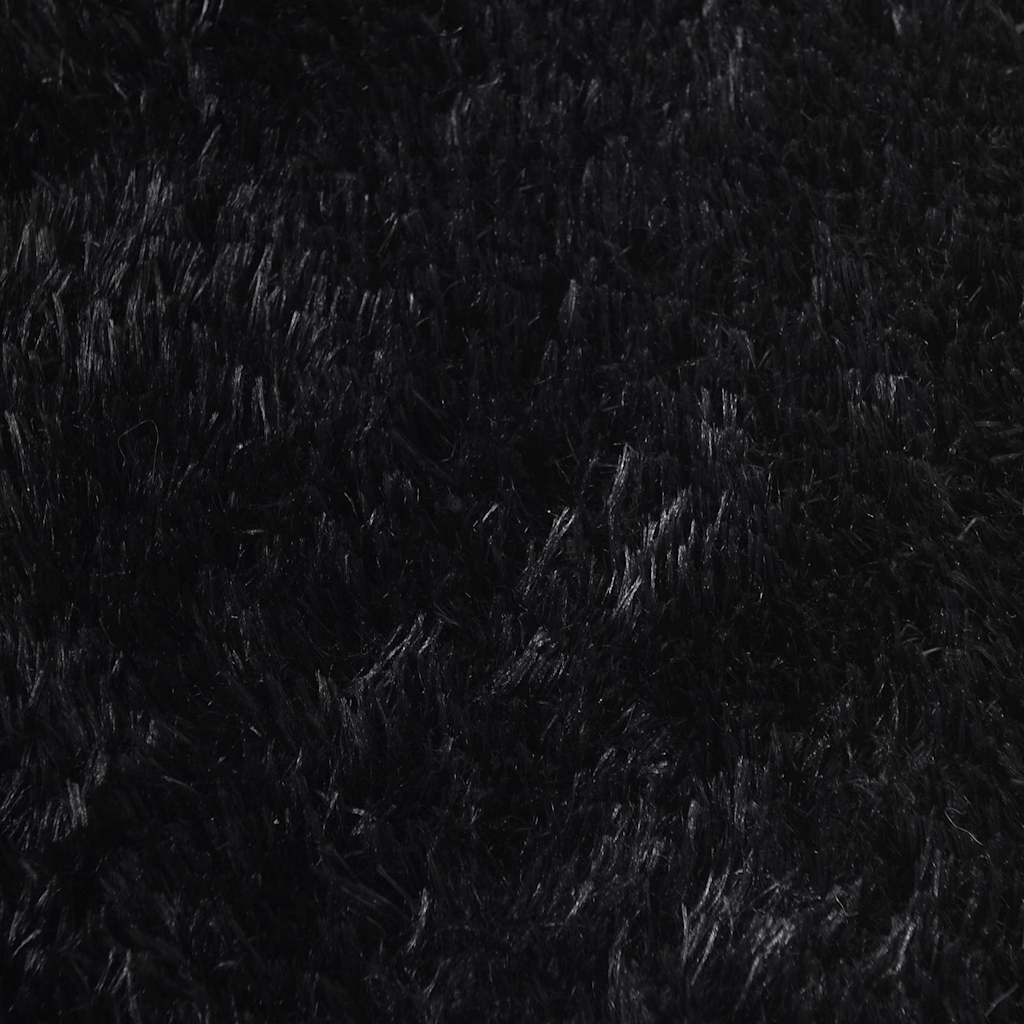 Čupavi tepih s visokim vlaknima NAVARRA crni 240x240 cm