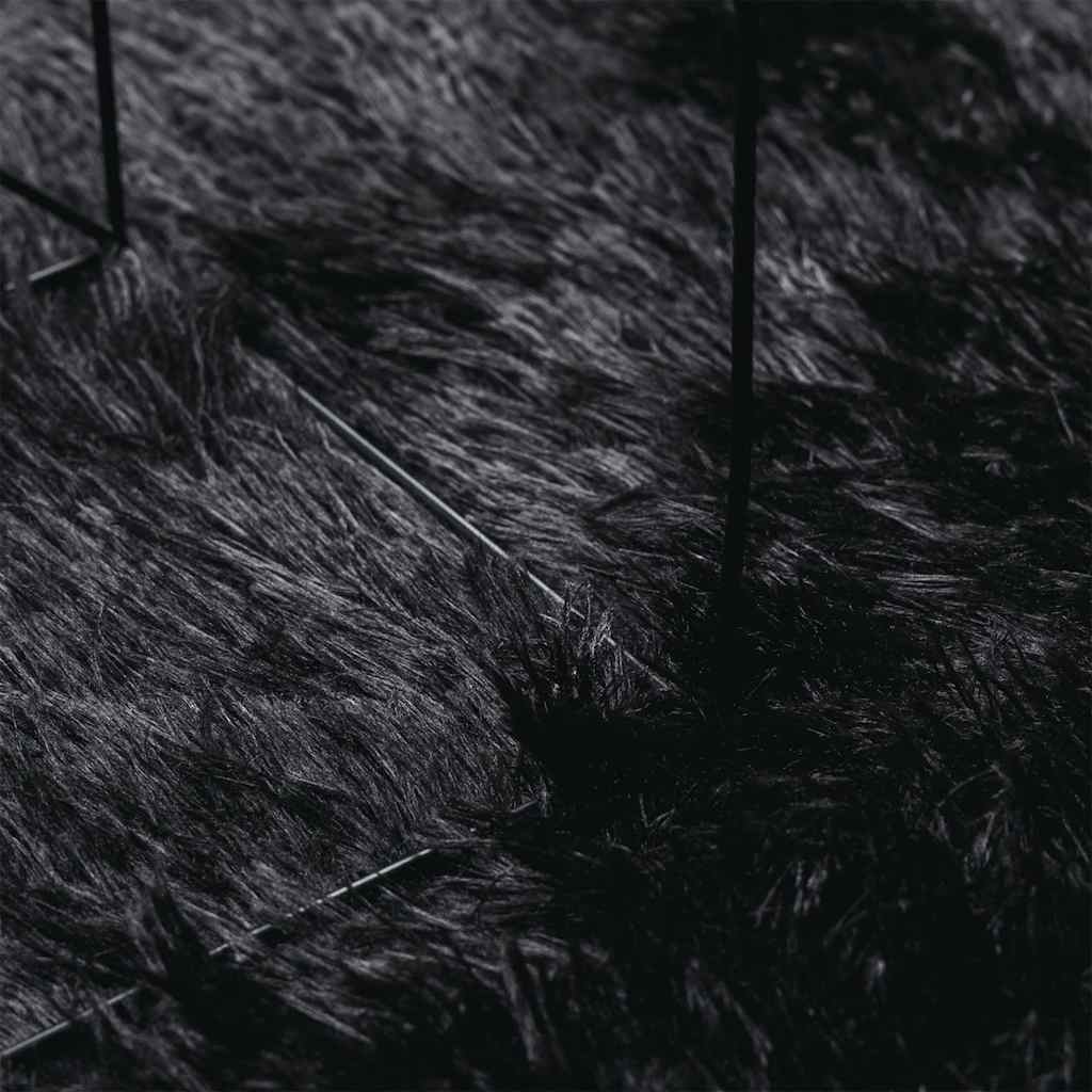 Čupavi tepih s visokim vlaknima NAVARRA crni 300x200 cm