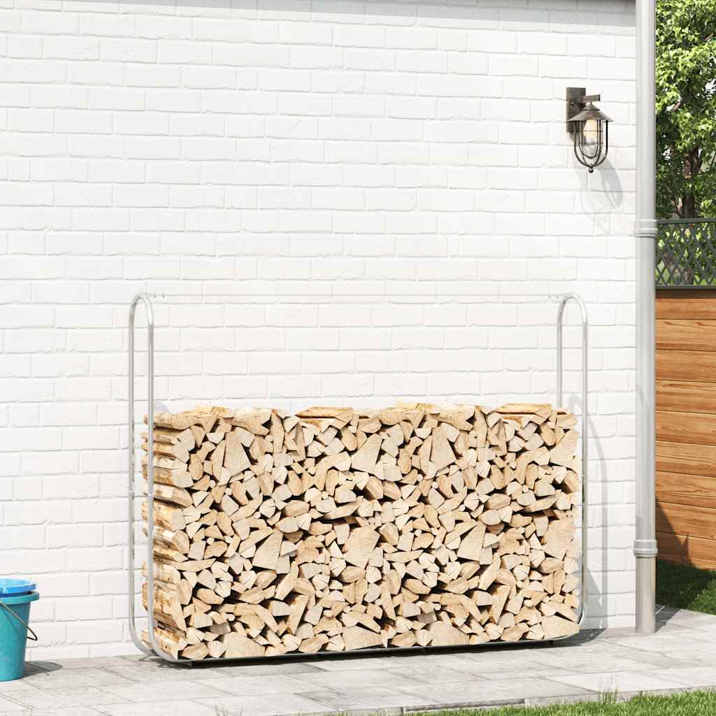 Stalak za drva za ogrjev 200x25x150 cm Pocinčani čelik